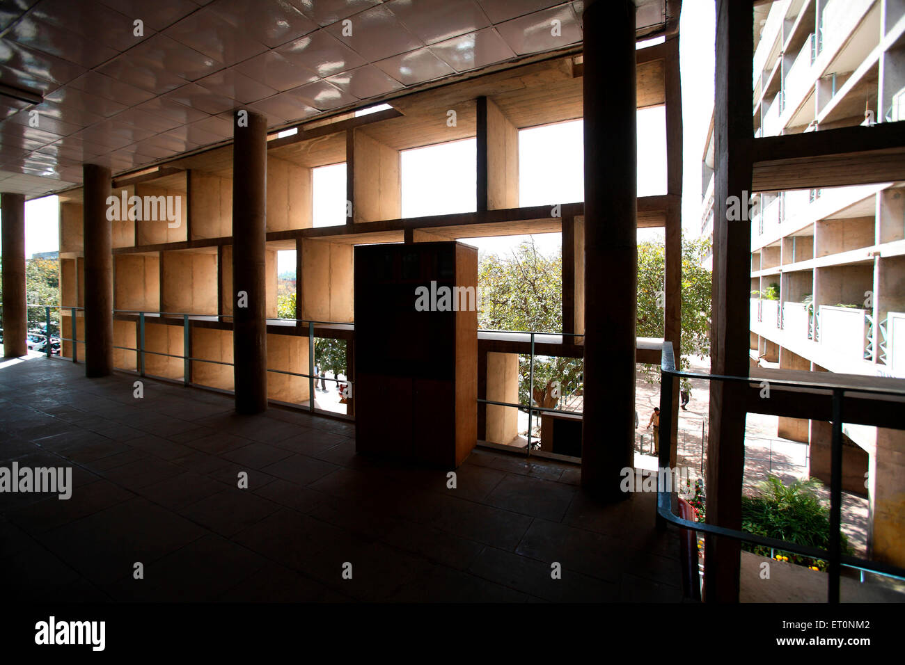 Bâtiment conçu par le Corbusier, High court, Chandigarh, Union Territory, UT, Inde Banque D'Images