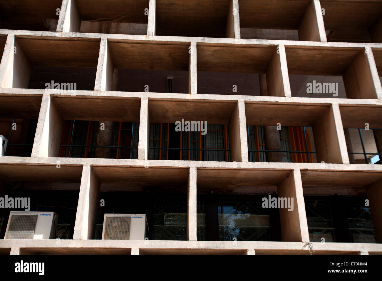 Bâtiment conçu par le Corbusier, High court, Chandigarh, Union Territory, UT, Inde Banque D'Images