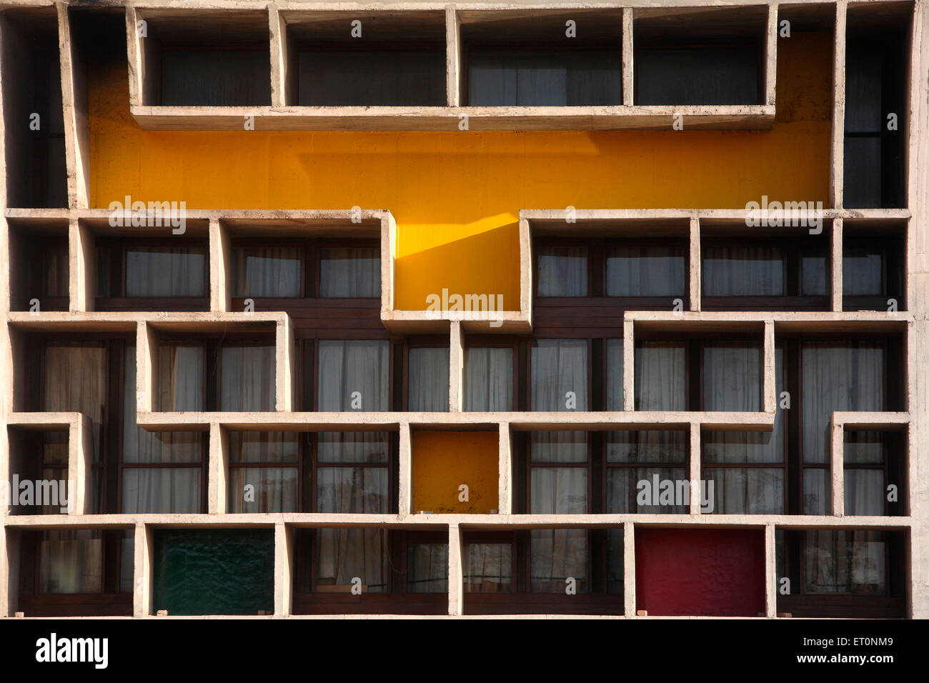 Bâtiment conçu par le Corbusier, High court, Chandigarh, Union Territory, UT, Inde Banque D'Images