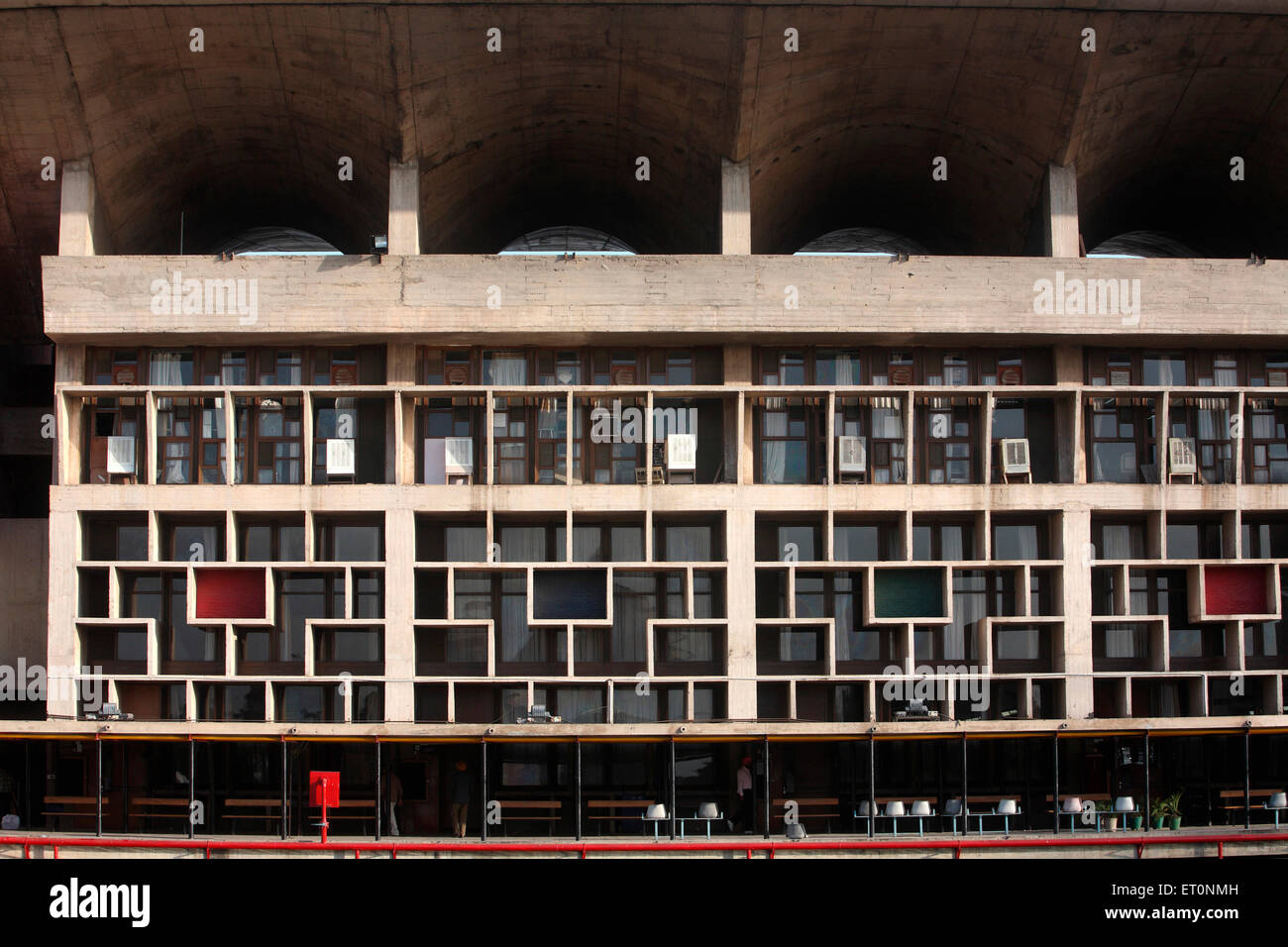 Bâtiment conçu par le Corbusier, High court, Chandigarh, Union Territory, UT, Inde Banque D'Images