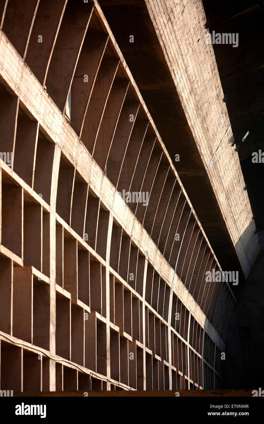 Bâtiment conçu par le Corbusier, High court, Chandigarh, Union Territory, UT, Inde Banque D'Images