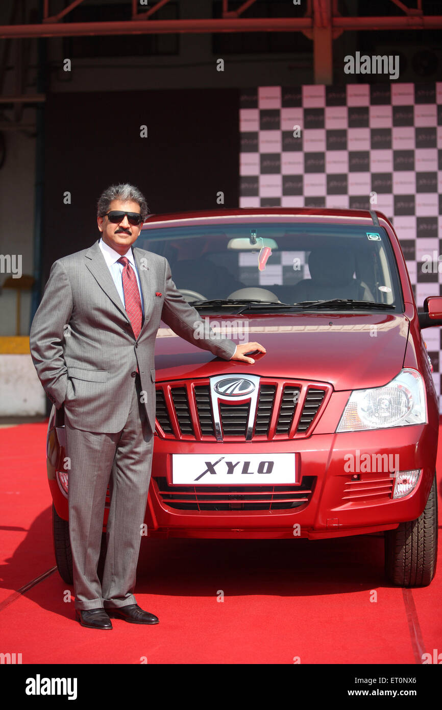 Anand Mahindra, Anand Gopal Mahindra, homme d'affaires milliardaire indien et président du groupe Mahindra, lancement de XYLO car, Inde Banque D'Images