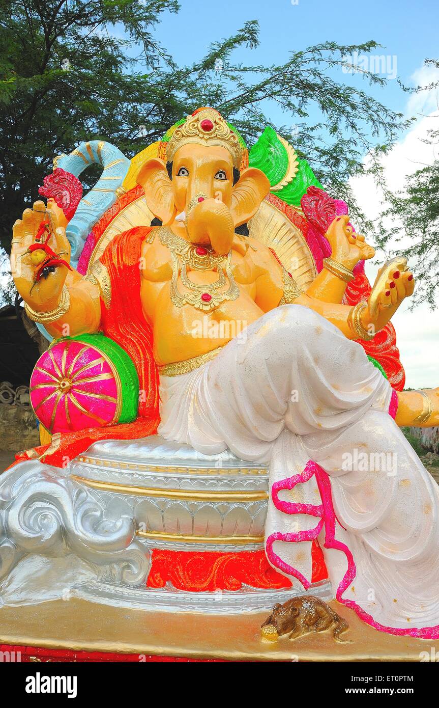 Seigneur Ganesha idol ; ; ; Inde Rajasthan Marwar Banque D'Images