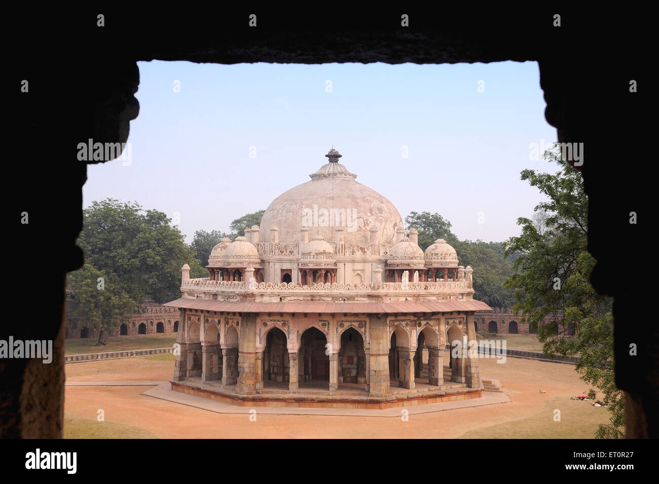 Tombe d'Isha Khan, tombe d'Humayun, tombe d'Humayun, site classé au patrimoine mondial de l'UNESCO, Delhi, Inde Banque D'Images