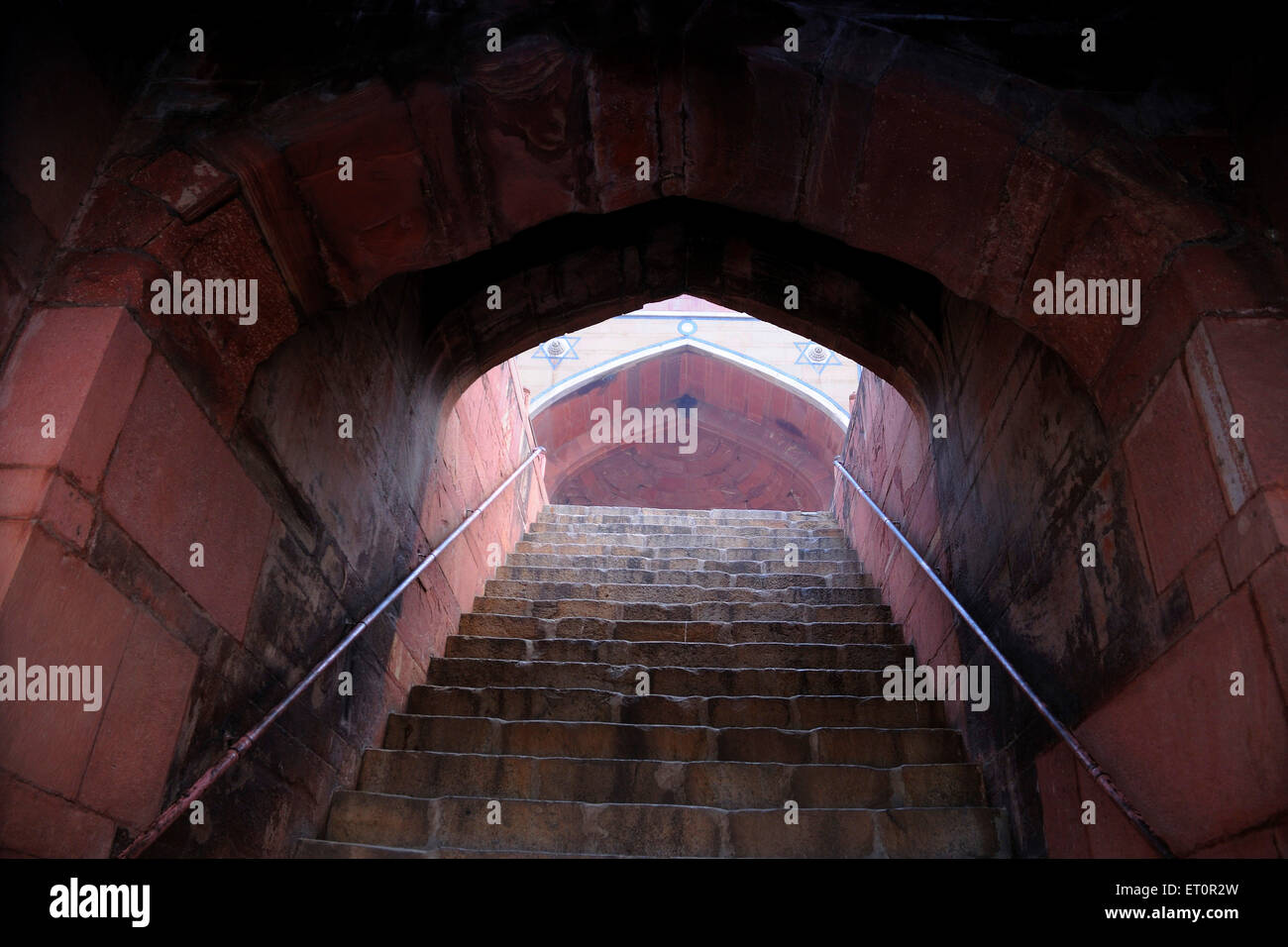 Steps, tombe d'Humayun, tombe d'Humayun, site classé au patrimoine mondial de l'UNESCO, Delhi, Inde Banque D'Images