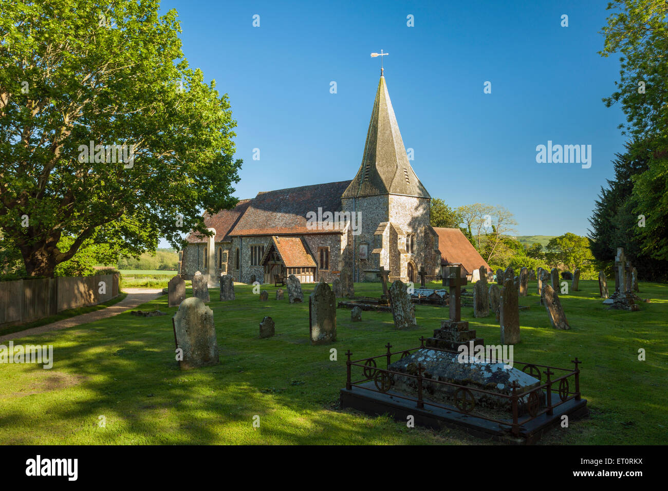 L'église St Mary à Barcombe, East Sussex, Angleterre. Banque D'Images