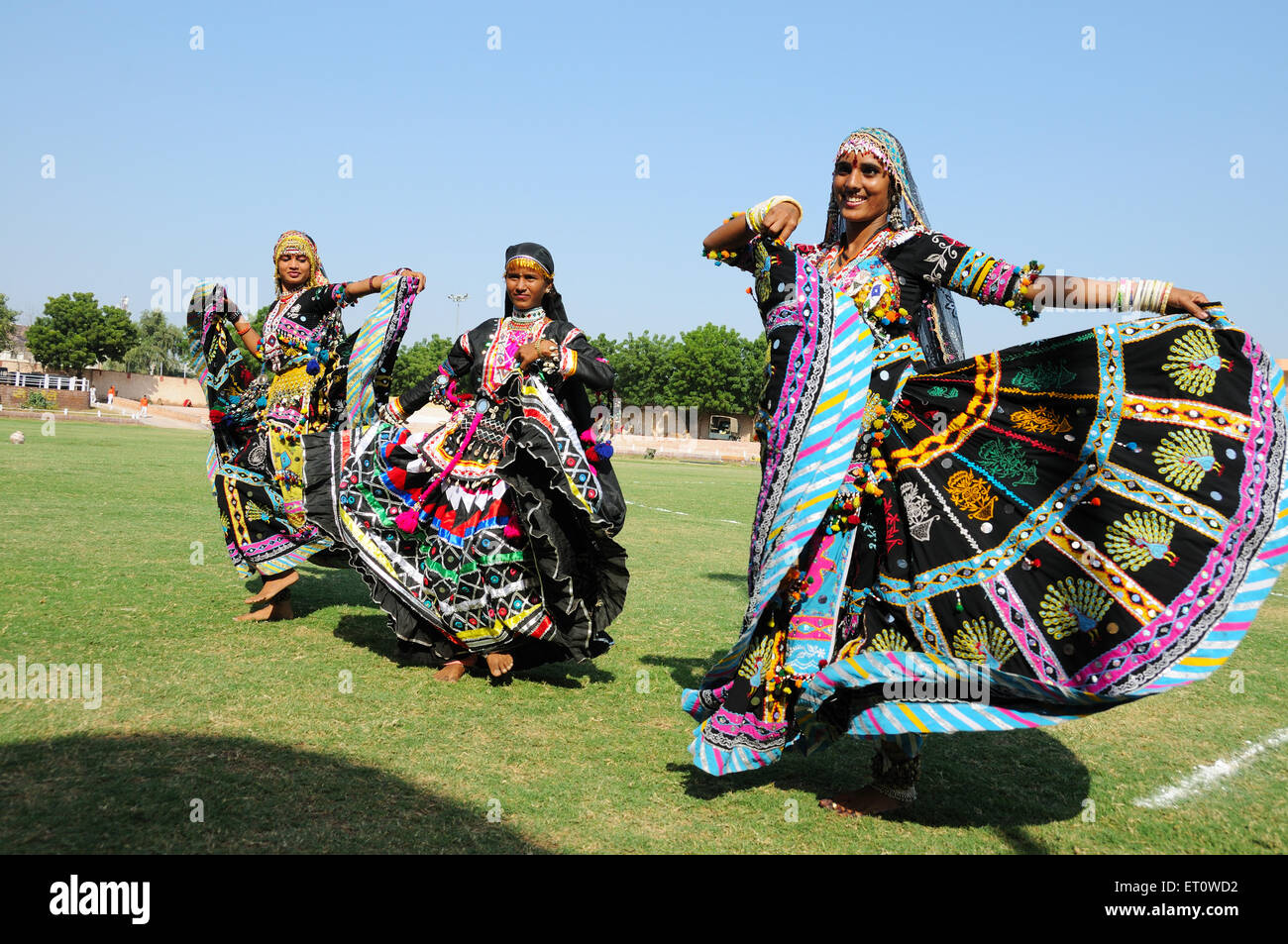 Kalbeliya danseurs folkloriques Jodhpur Rajasthan Inde danseurs indiens Kalbelia danseurs Sapera Dance Snake charmer Dance MR#786 Banque D'Images