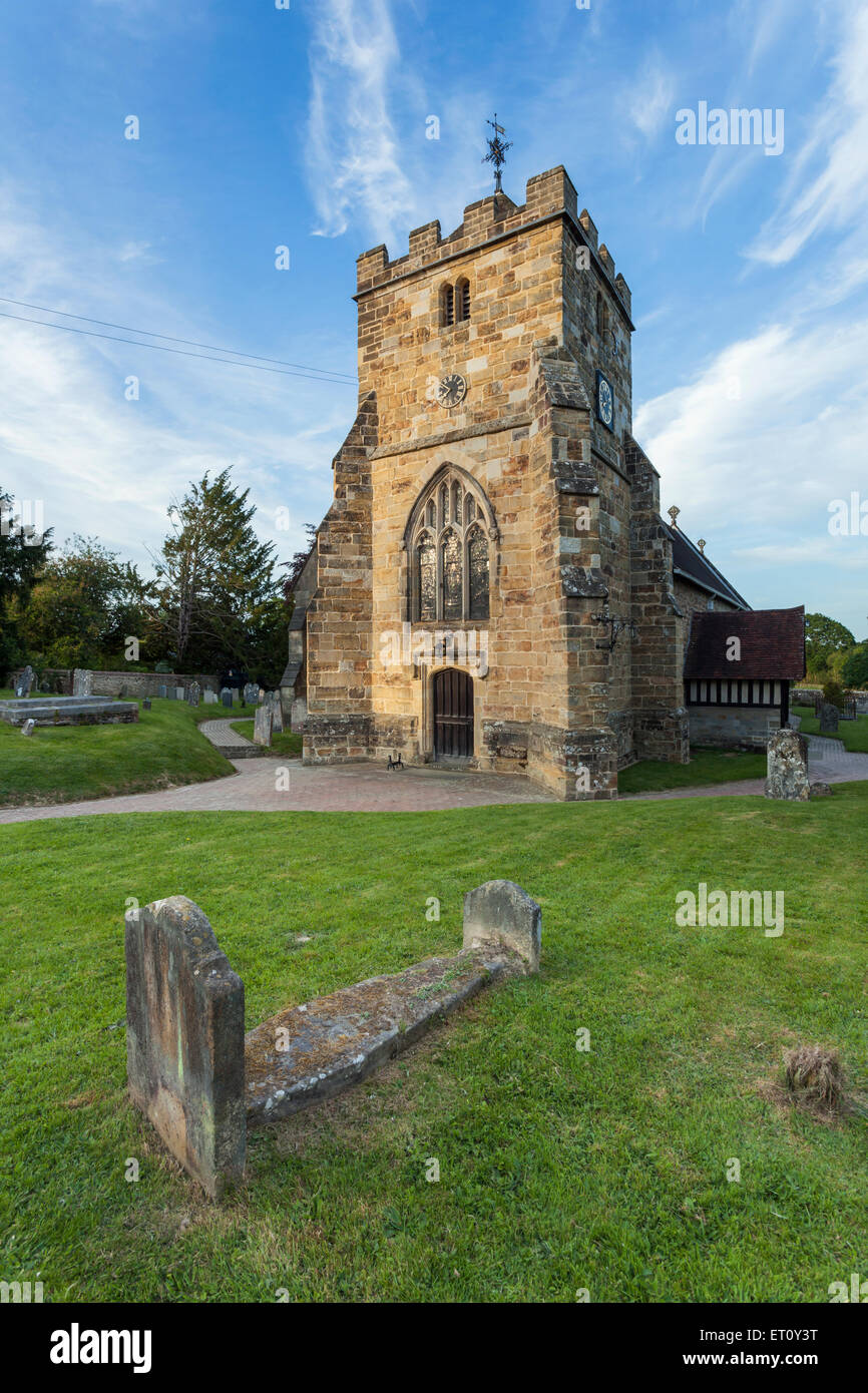 Soirée à l'église St Mary à Newick, East Sussex, Angleterre. Banque D'Images