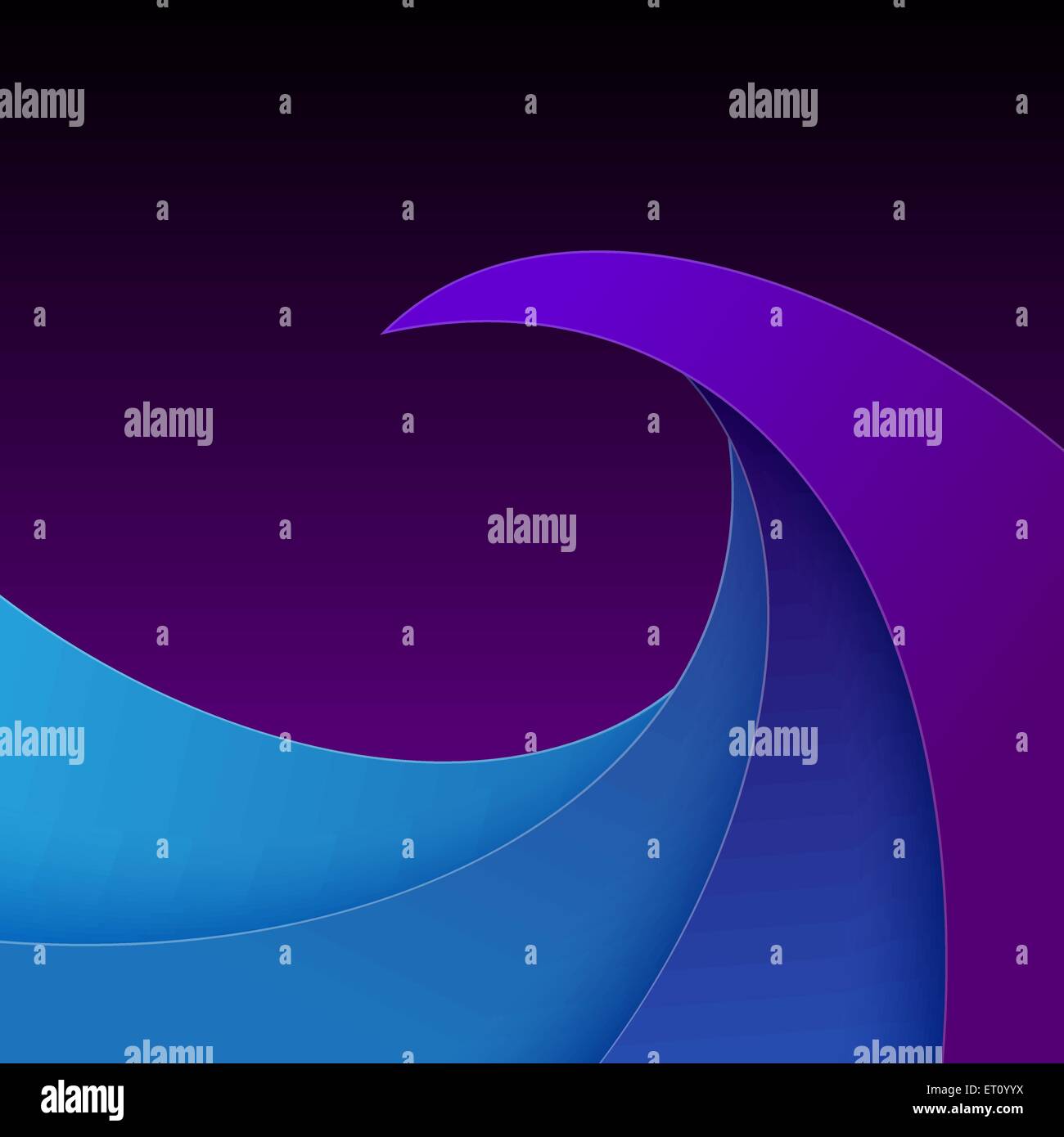 Swirly violet et bleu fond vagues de papier. 10 illustration vecteur EPS RVB Illustration de Vecteur
