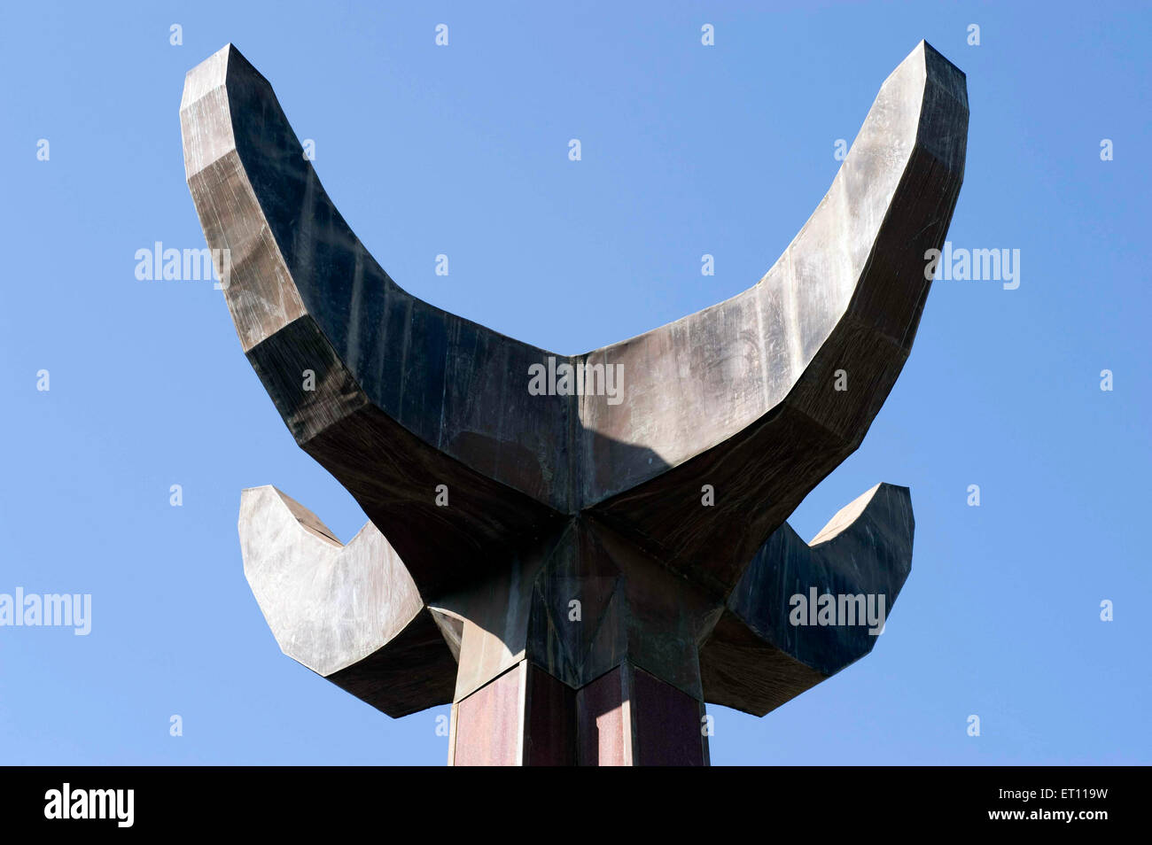 Sculpture portugaise de symbole de règle coloniale à Azad Maidan Panjim Goa Inde Asie Banque D'Images