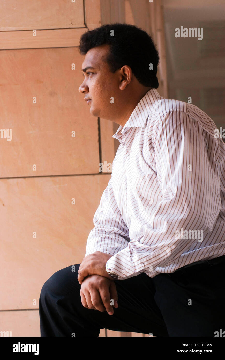 Étudiant Abhishek Mitra à l'école indienne de commerce de Hyderabad ; Andhra Pradesh ; Telangana ; Inde Banque D'Images