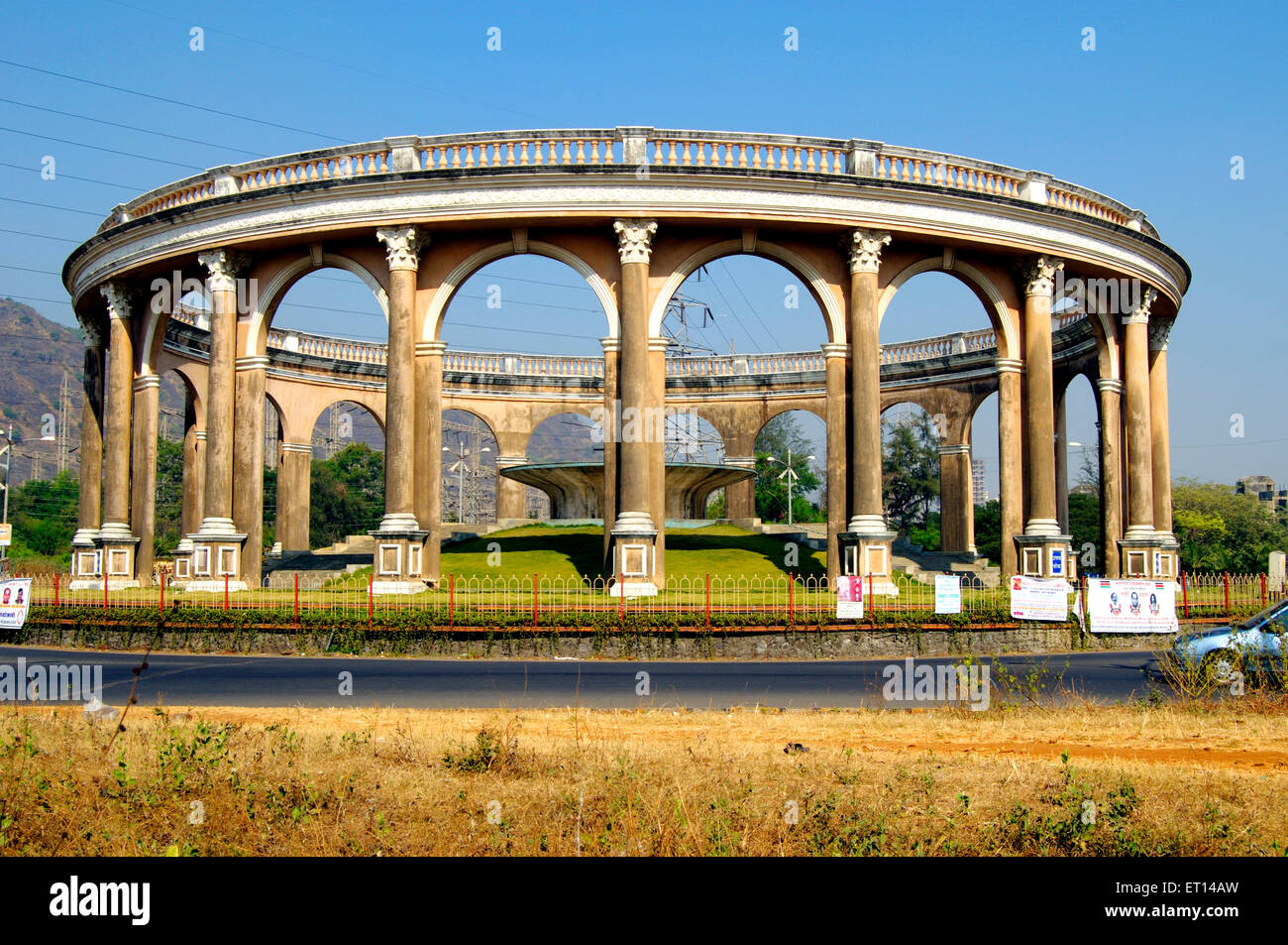 Rond-point ; Kharghar ; Navi Mumbai ; Maharashtra ; Inde Banque D'Images