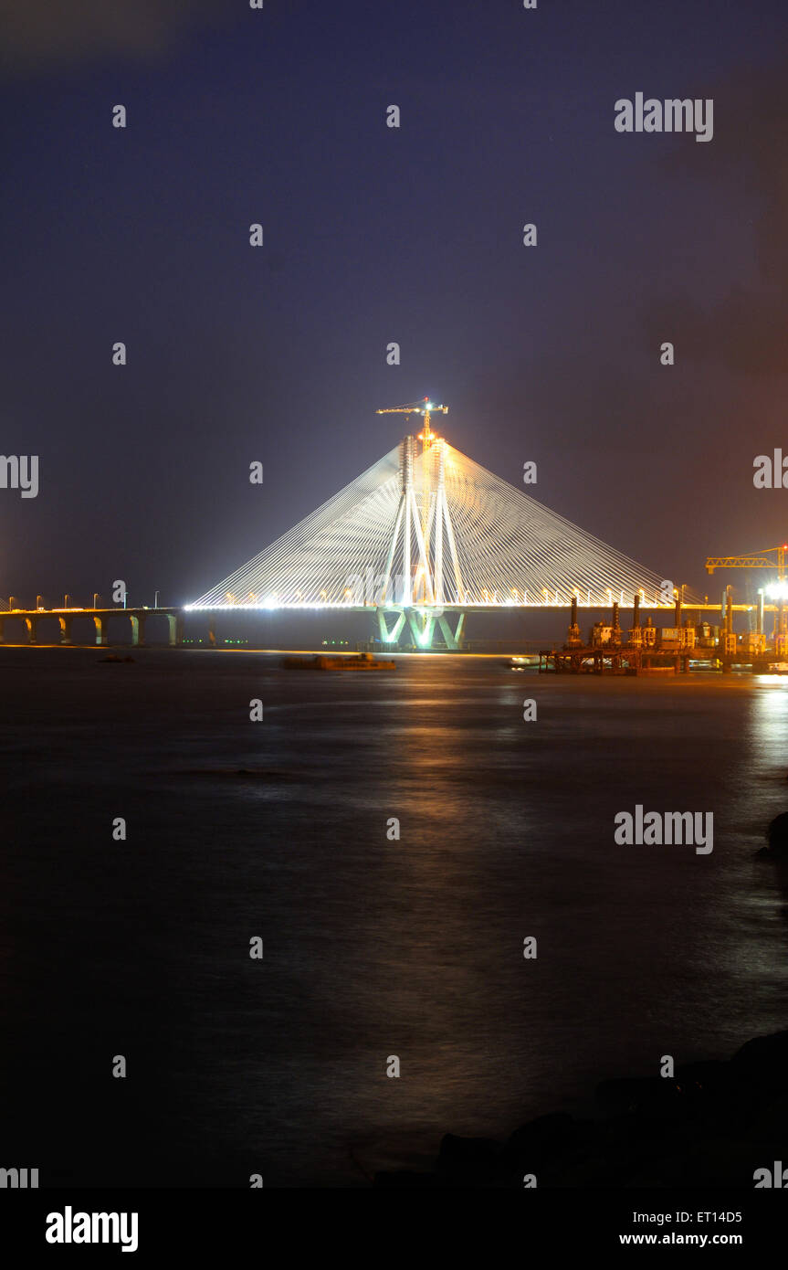 Le Bandra Worli sealink bridge ; Bombay Mumbai Maharashtra ; Inde ; Banque D'Images