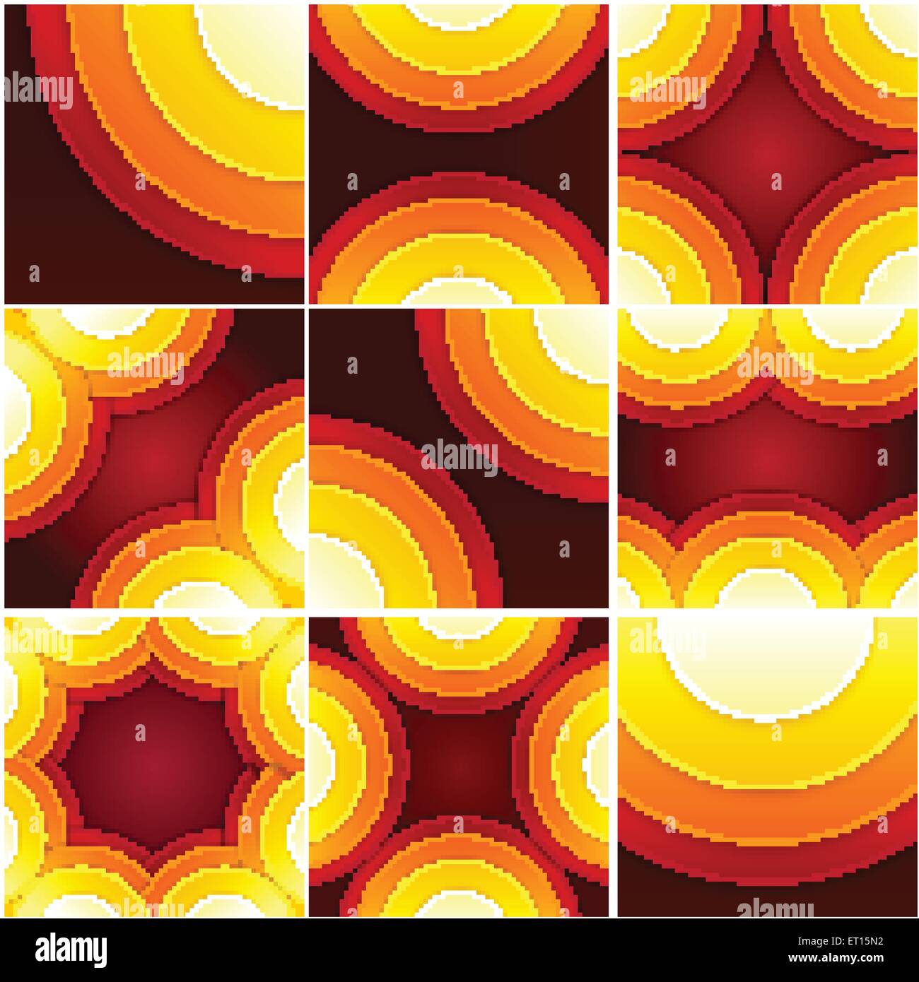 Ensemble d'abstrait rouge, orange et jaune des formes cercle origines. 10 illustration vecteur EPS RVB Illustration de Vecteur