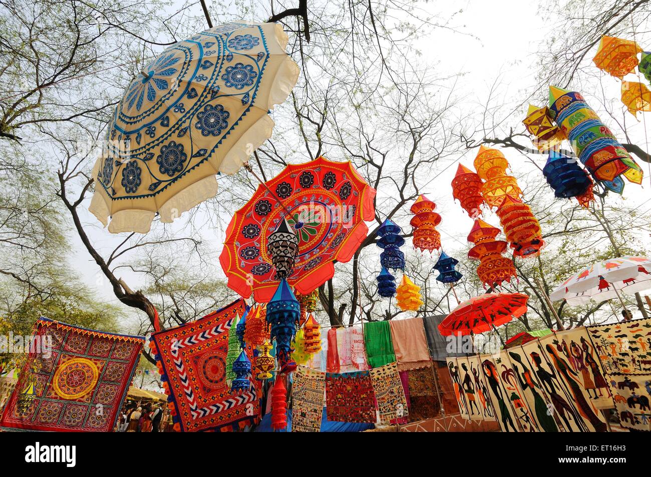 Travaux de broderie à Orissa en Inde ; Banque D'Images