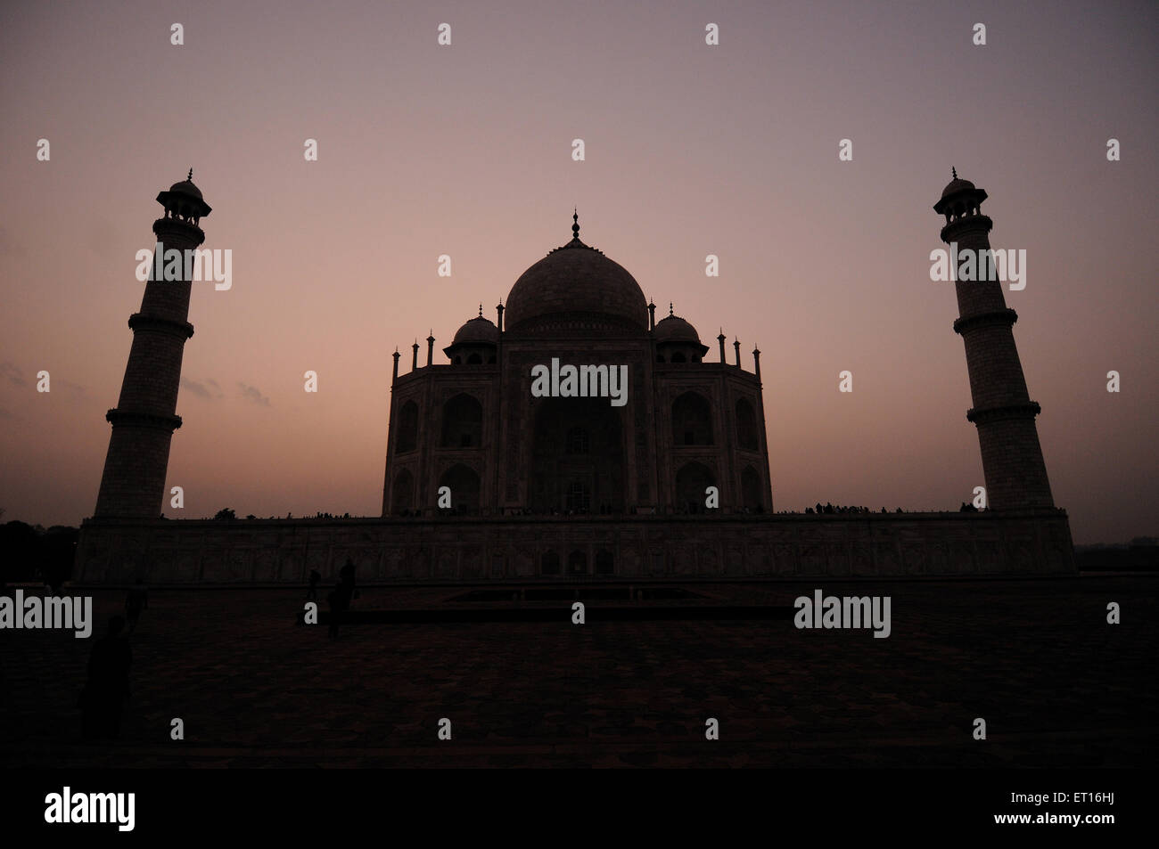 Taj Mahal à Agra, Uttar Pradesh ; Inde ; Banque D'Images