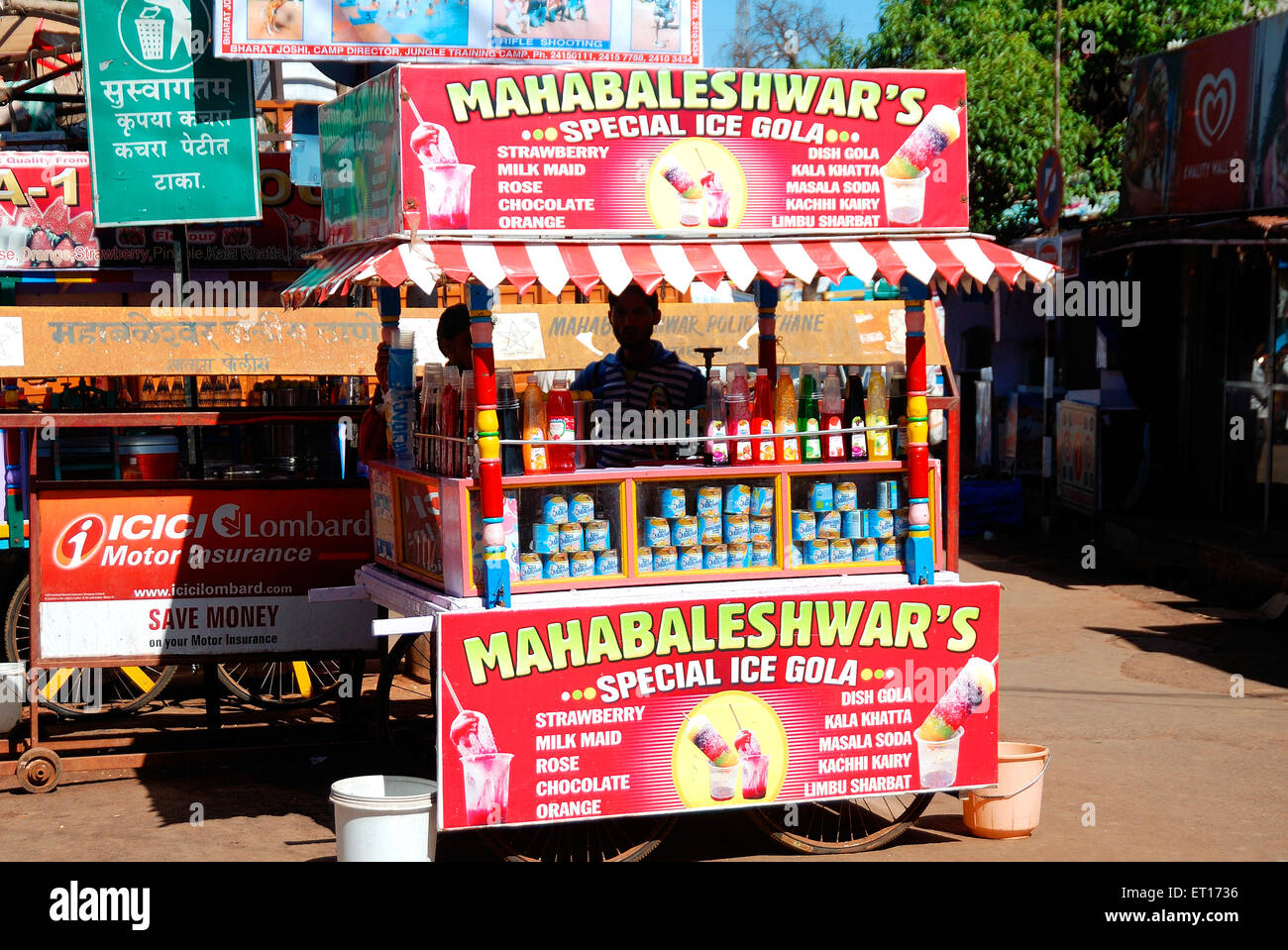 La crème glacée spéciale gola caddie ; ; ; Inde Maharashtra Mahabaleshwar Banque D'Images