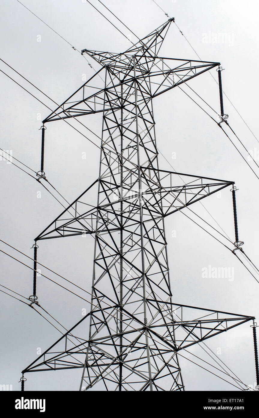 Tour de transmission électrique Asie Inde Banque D'Images