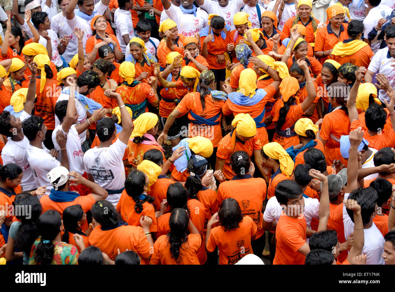 Dahi Handi, Gopal Kala, Utlotsavam, Krishna Janmashtami, Krishnashtami, Janmashtami, Gokulashtami, festival hindou, Bombay, Mumbai, Maharashtra, Inde Banque D'Images Dahi Handi, Gopal Kala, Utlotsavam, Krishna Janmashtami, Krishnashtami, Janmashtami, Gokulashtami, festival hindou, Bombay, Mumbai, Maharashtra, Inde Banque D'Images