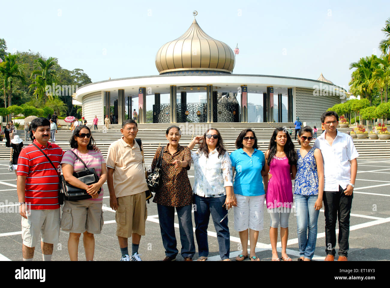 Locations de vacances en famille indienne à la mosquée Jamek Kuala Lumpur Malaisie - M.# 364 Banque D'Images