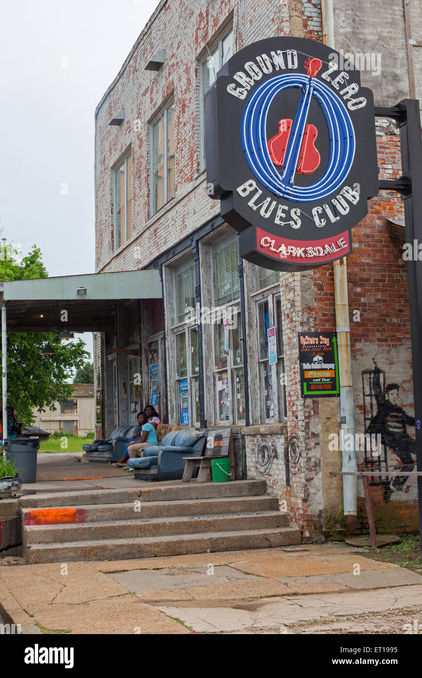 Clarksdale, Mississippi - Ground Zero Blues Club. Banque D'Images