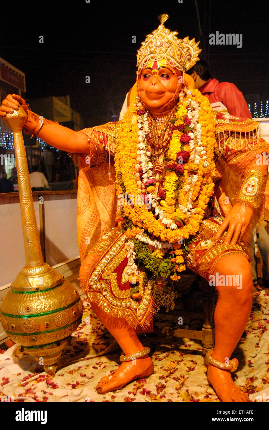 Jai Shri Hanuman ; costume ; Varanasi dans l'Uttar Pradesh en Inde ; Banque D'Images