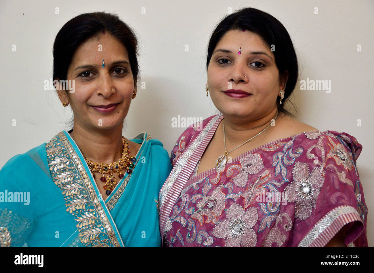 Les sœurs indiennes Jodhpur Rajasthan Inde Asie MR#704 Banque D'Images