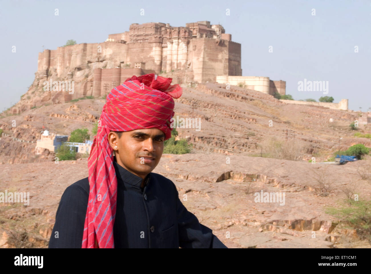 Guide touristique à fort mehrangarh Jodhpur Rajasthan ; ; ; Inde M.# 704F Banque D'Images