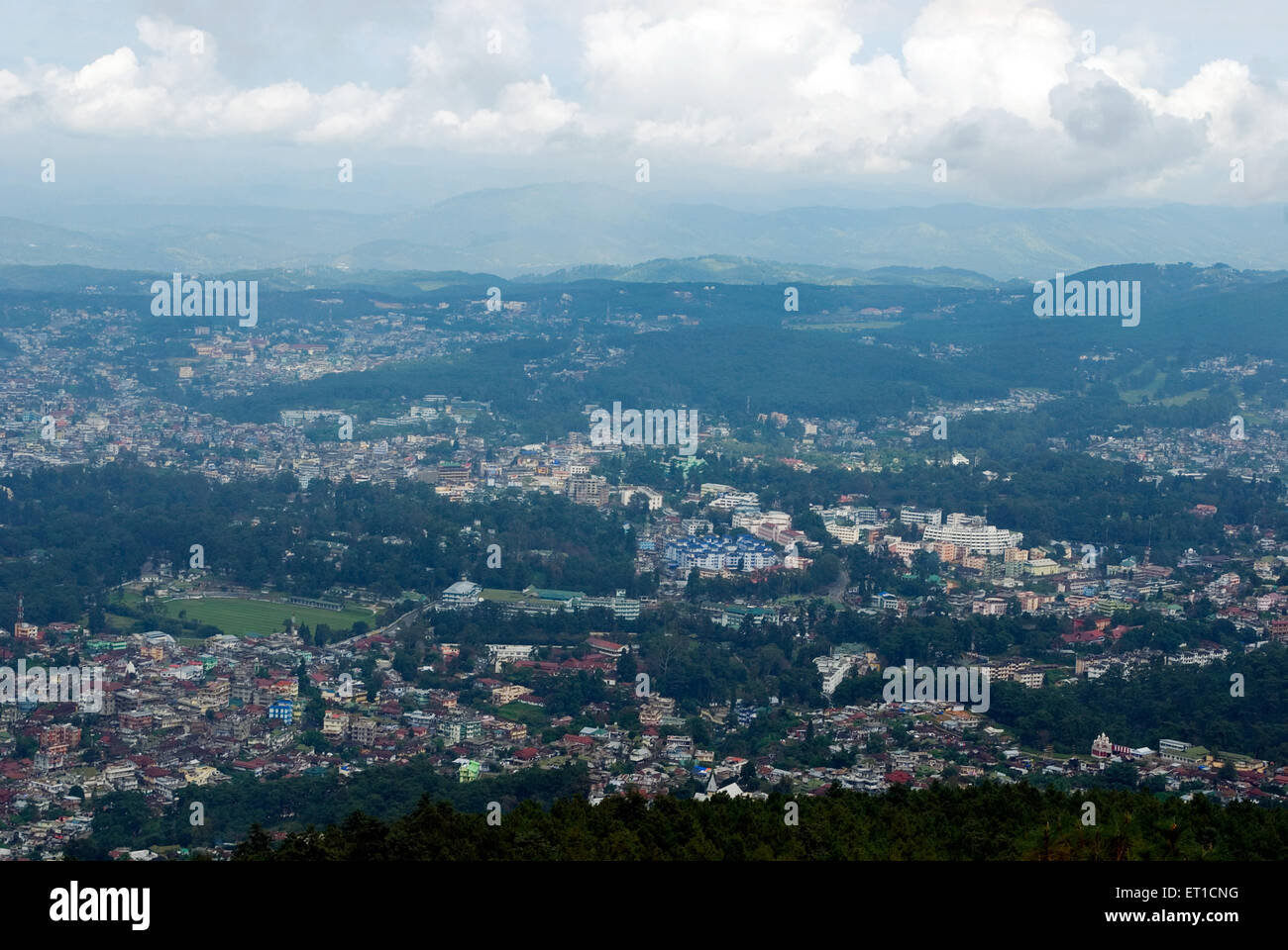 Vue de la ville de Shillong ; ; ; Inde Meghalaya Shillong Banque D'Images