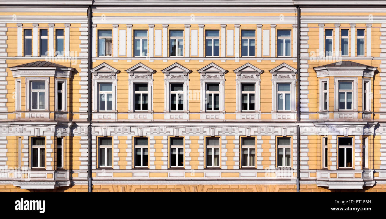La texture de la maison néoclassique à Moscou, Russie Banque D'Images