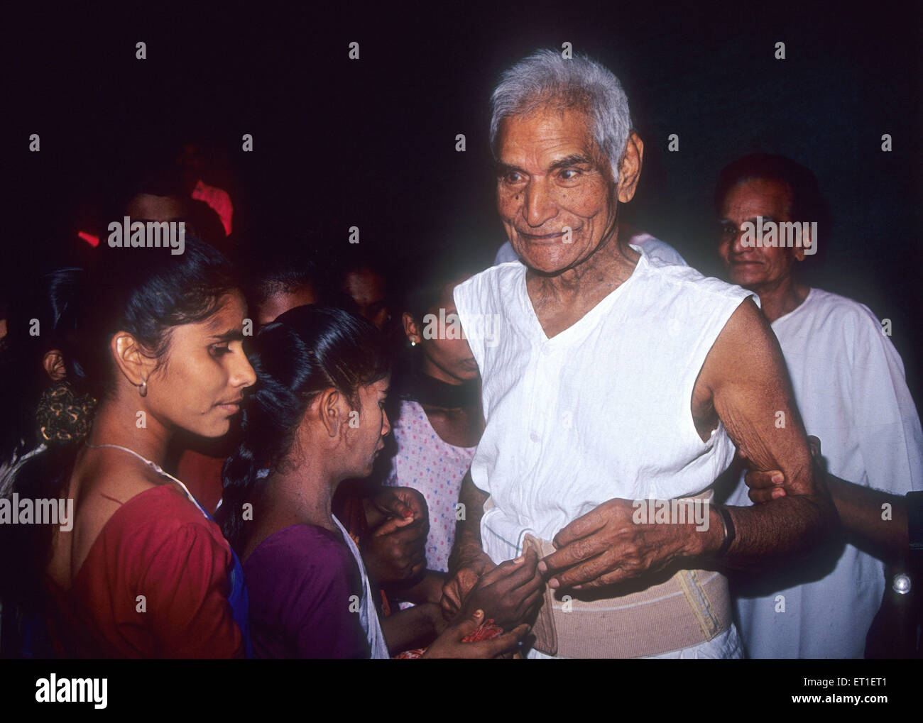 Travailleur social célèbre Baba Amte ; fondateur de Anandvan ; Maharashtra Inde ; PAS DE MR Banque D'Images