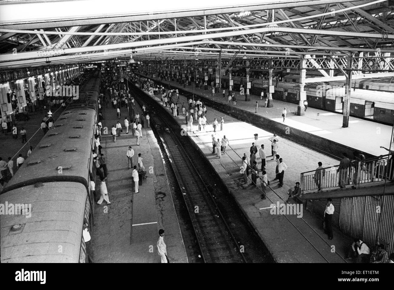 CST Chatrapati Shivaji Terminus gare ferroviaire ; Bombay Mumbai Maharashtra ; Inde ; Banque D'Images