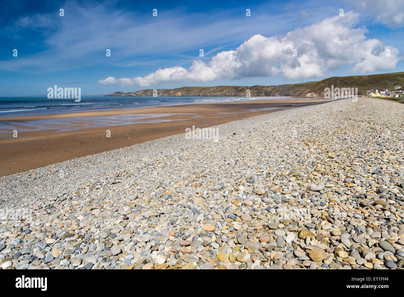 La belle plage de Newgale, Pembrokeshire Wales UK Banque D'Images