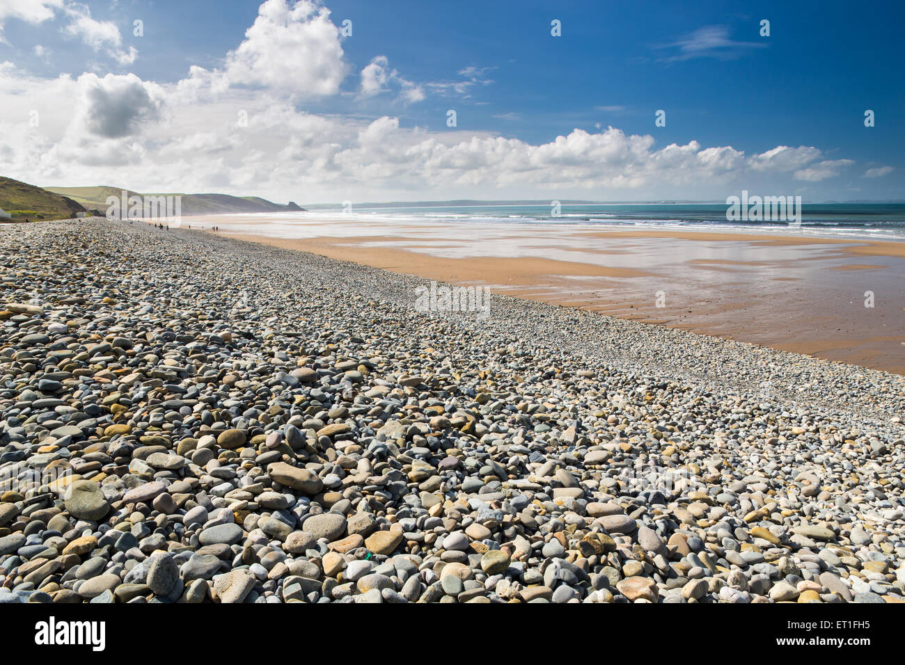 La belle plage de Newgale, Pembrokeshire Wales UK Banque D'Images
