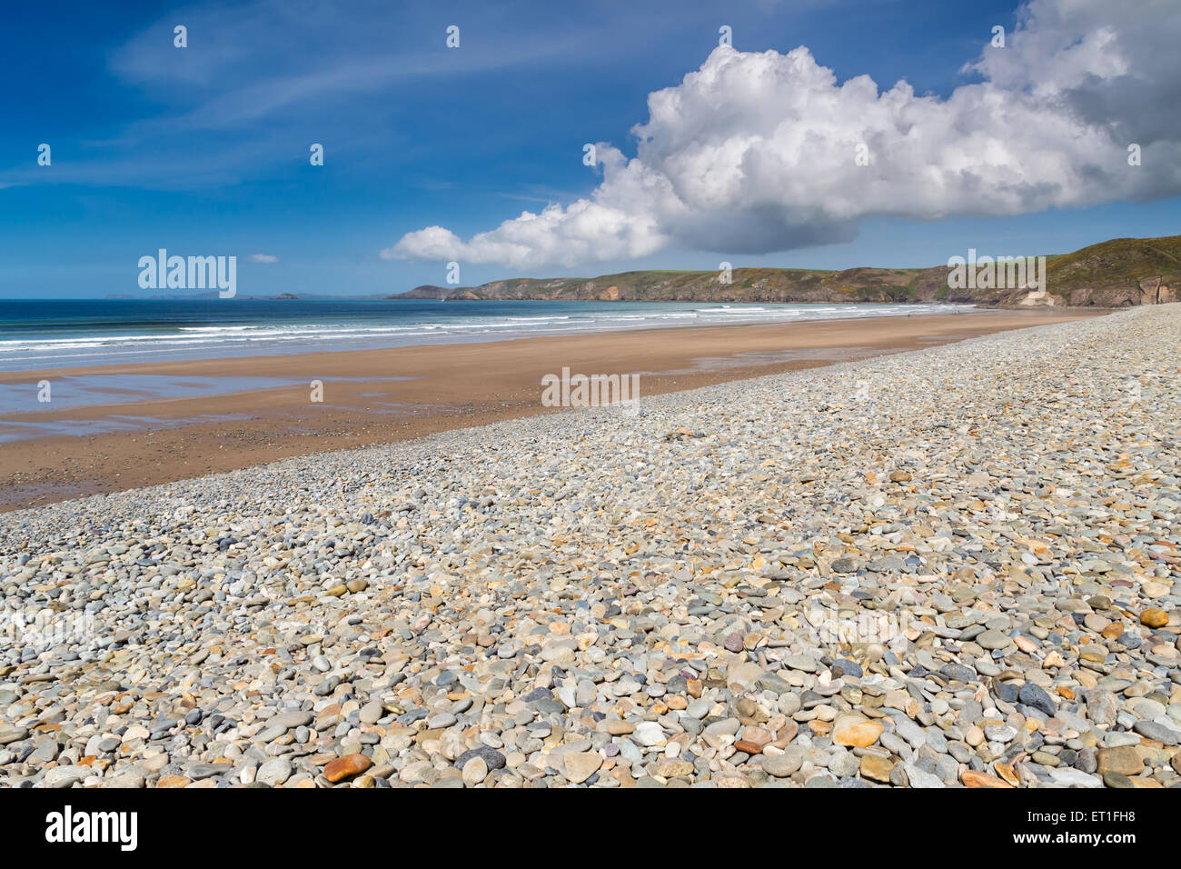 La belle plage de Newgale, Pembrokeshire Wales UK Banque D'Images