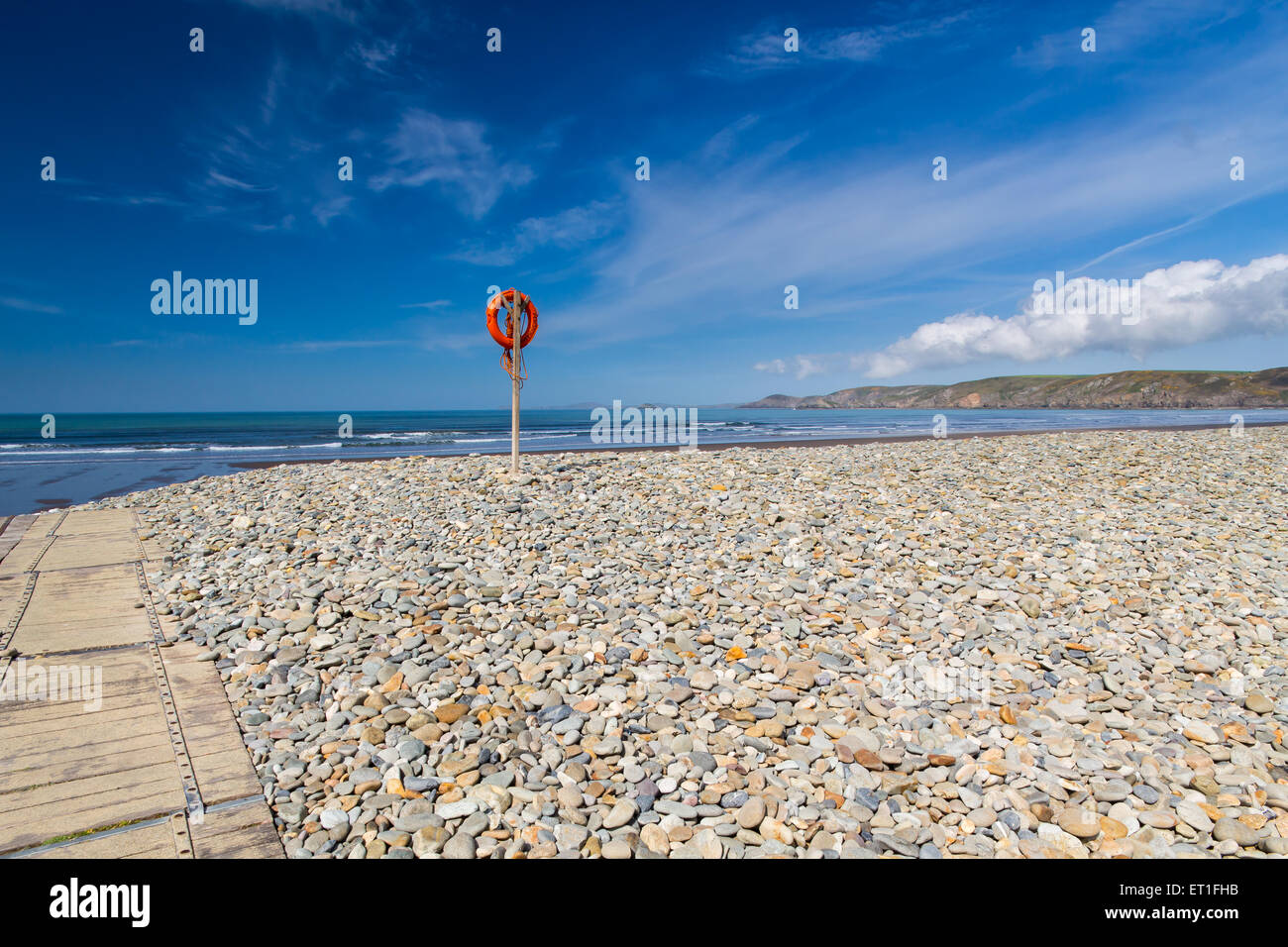 La belle plage de Newgale, Pembrokeshire Wales UK Banque D'Images
