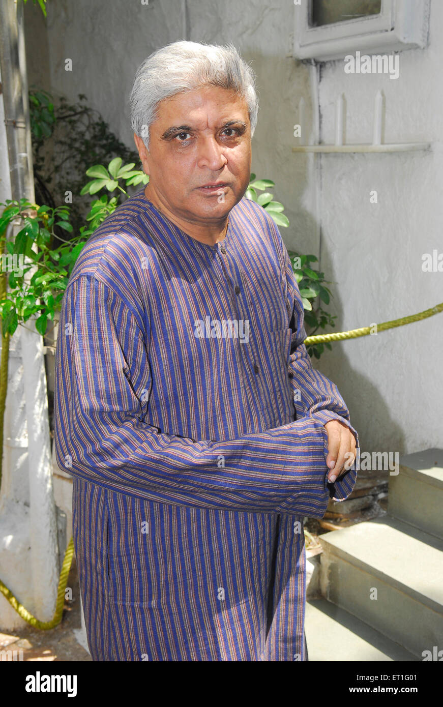 Javed Akhtar, poète indien, parolier, scénariste, activiste politique, Inde Banque D'Images