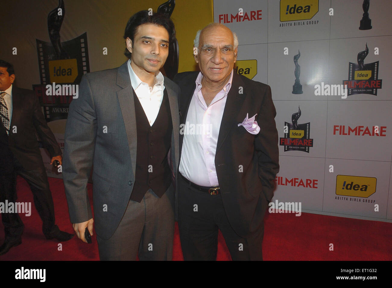 Yash Chopra, Yash Raj Chopra, Uday Chopra, Uday Raj Chopra, réalisateur indien, Réalisateur indien, acteur indien, scénariste, Inde, Asie Banque D'Images