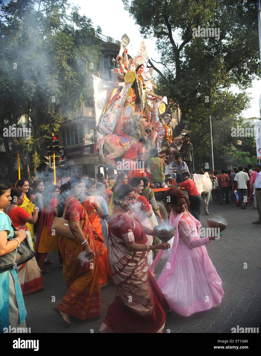 Durga pooja ; Bombay Mumbai Maharashtra ; Inde ; Banque D'Images