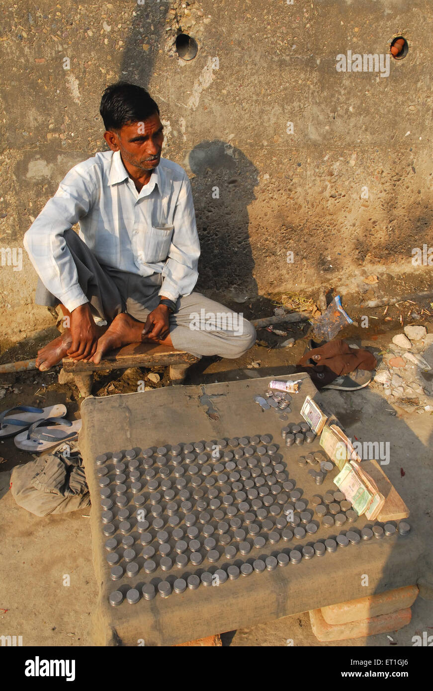 Fournisseur de monnaie de change, Dharamshala, Himachal Pradesh, Inde, Asie Banque D'Images