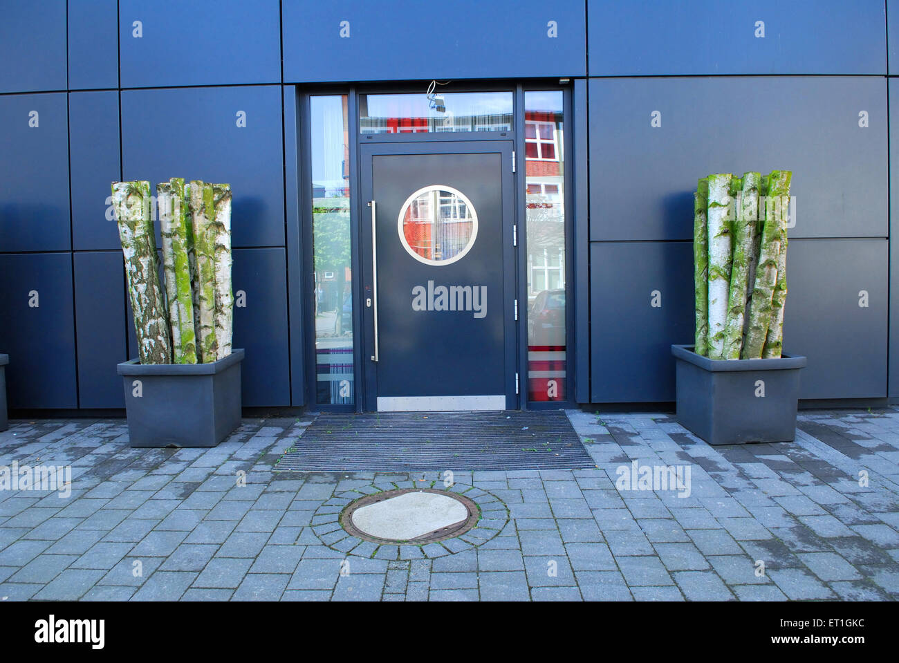 Bamboo Shoot décoration extérieur bâtiment, Berlin, Allemagne, allemand, Europe, Européen Banque D'Images