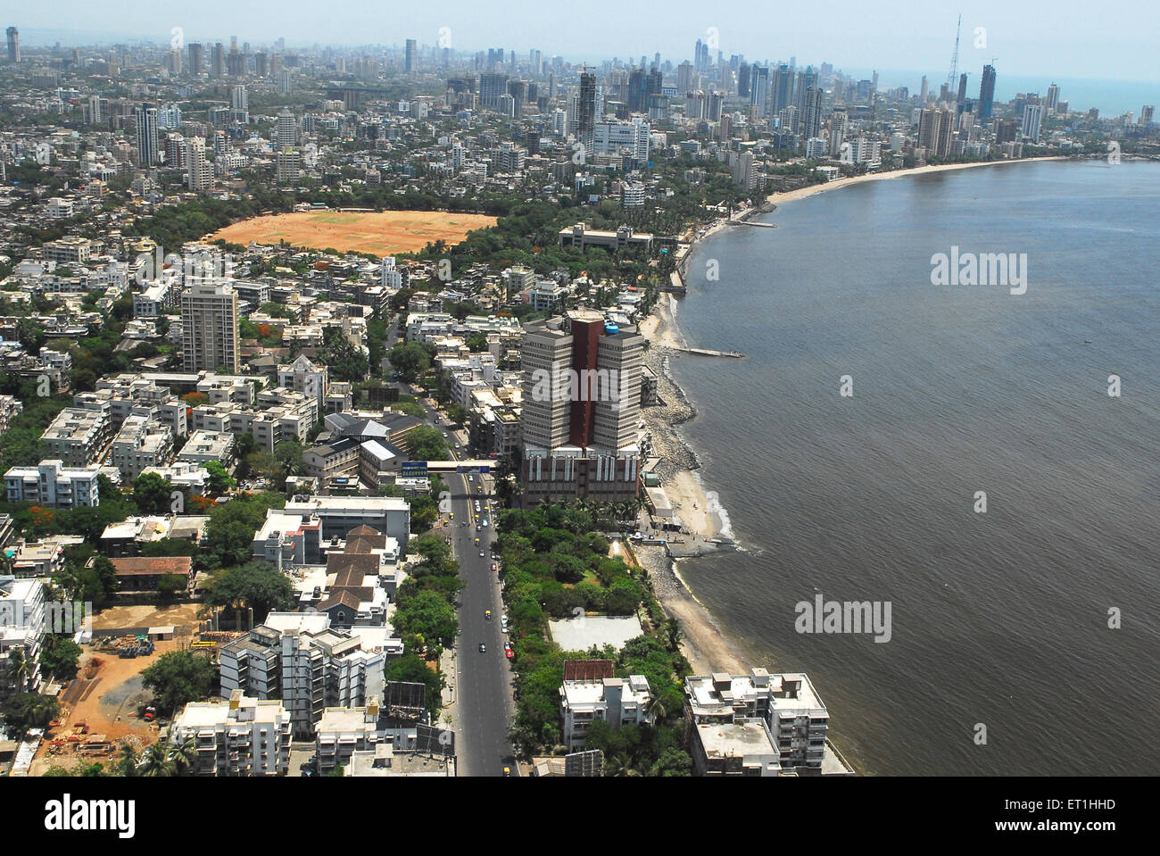 Vue aérienne de la ville ; Bombay Mumbai Maharashtra ; Inde ; Banque D'Images