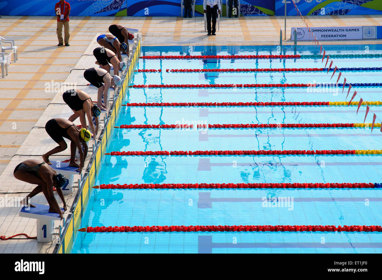 Compétition de natation, Pune, Inde, Indien Banque D'Images