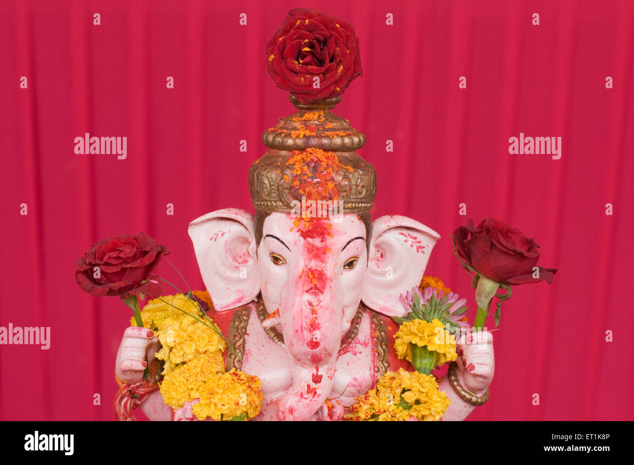 Idole de Ganesh Pune Maharashtra Inde Seigneur Asie Sept 2011 Banque D'Images