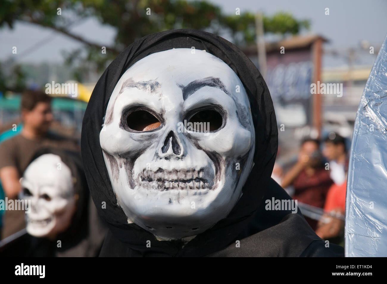 Goa Carnival crâne masque Goa Inde Asie asiatique Indien Banque D'Images