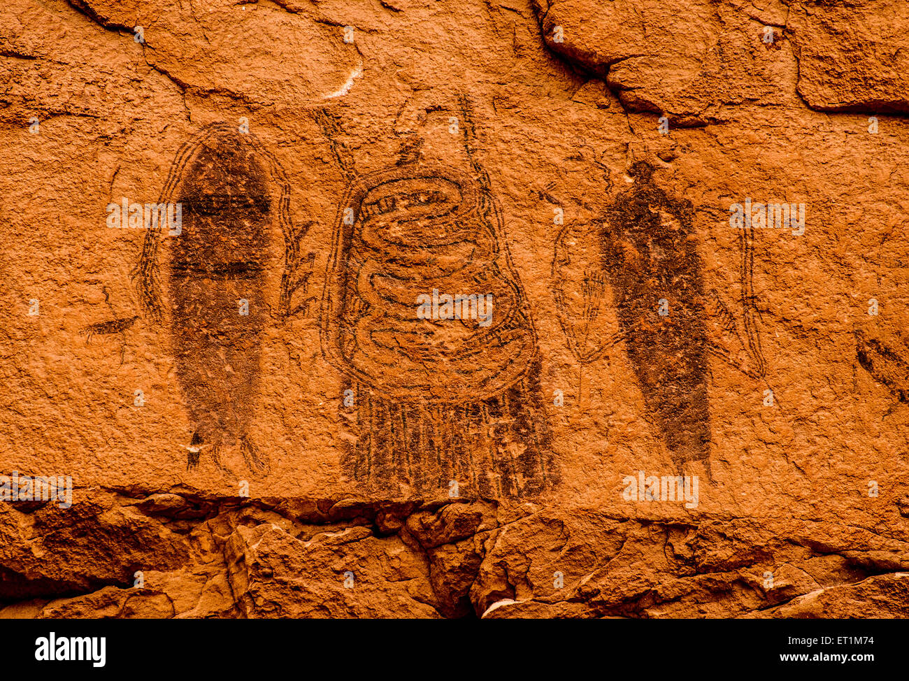 Le pictogramme homme intestin - Moab, Utah Banque D'Images