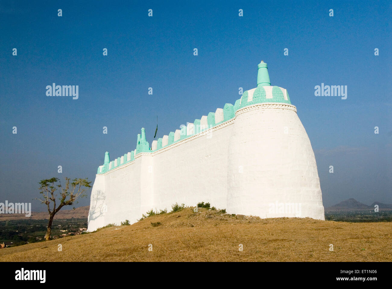 Eidgah au sommet d'une colline, mosquée, masjid, village de Junnar, quartier Pune,Maharashtra, Inde Banque D'Images