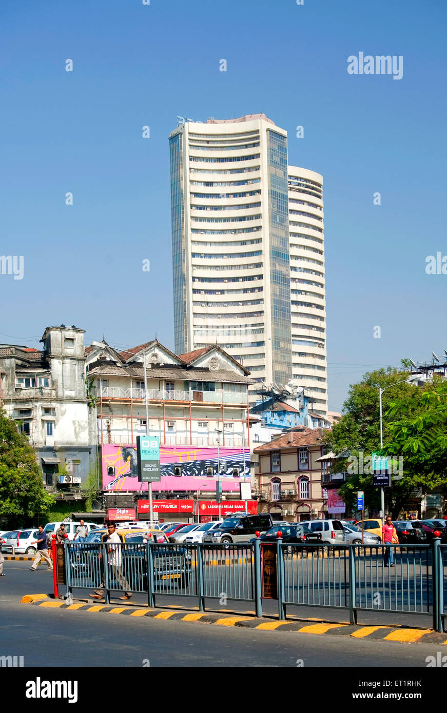 Bombay Stock Exchange et l'ancien bâtiment à kala ghoda chowk ; Bombay Mumbai Maharashtra ; ; ; l'Inde Banque D'Images