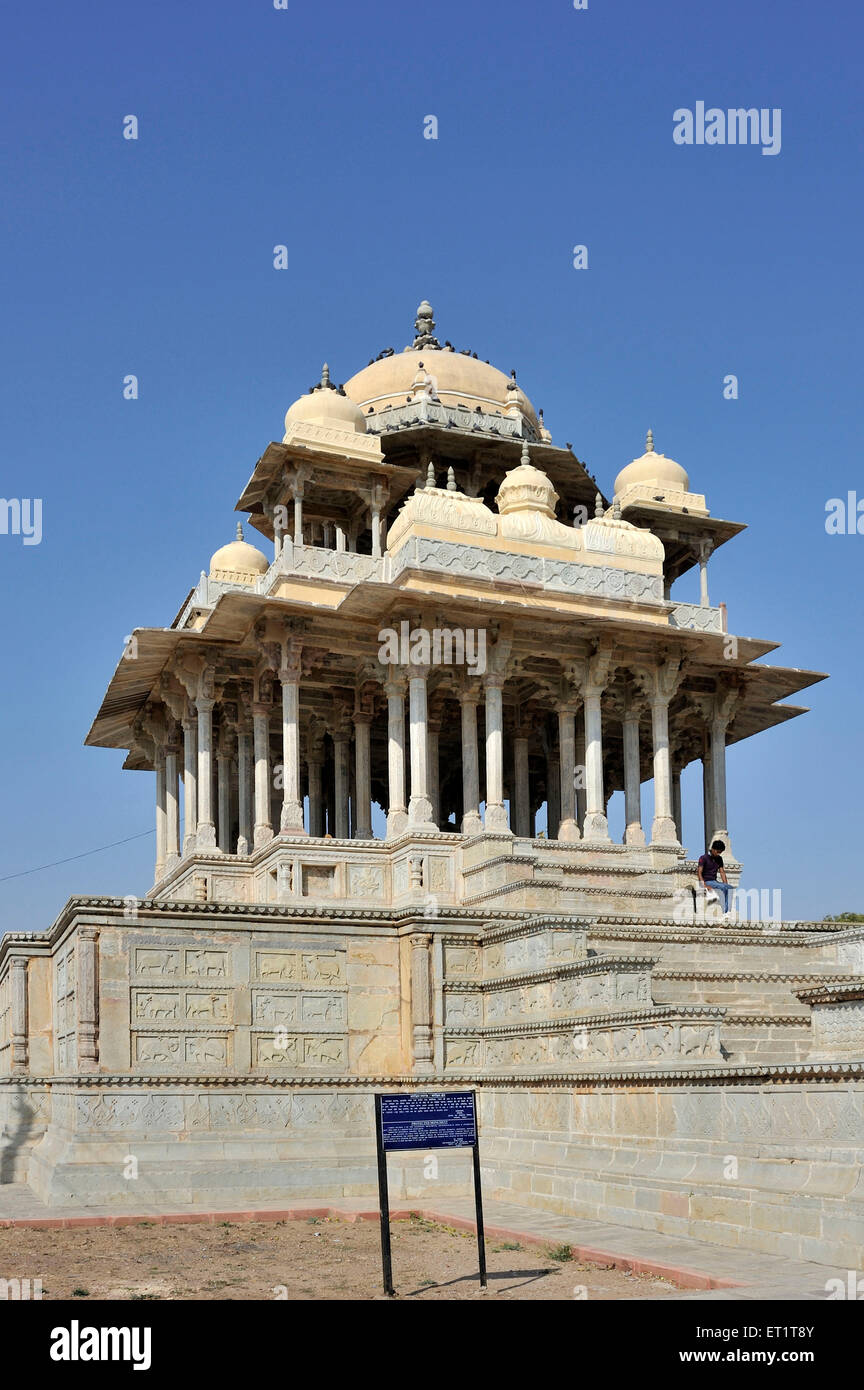 84 cénotaphe à bundi à piliers au Rajasthan Inde Asie Banque D'Images