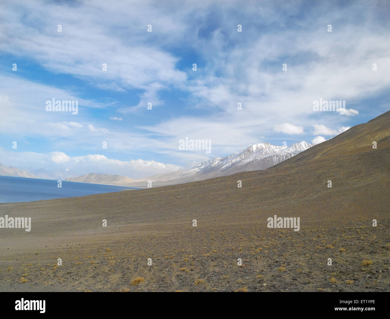 Lac de Pangong ; Leh ; Ladakh ; Cachemire ; Jammu-et-Cachemire ; territoire de l'Union ; UT ; Inde ; Asie Banque D'Images